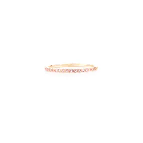 14K Gold Pink Tourmaline Stacking Band