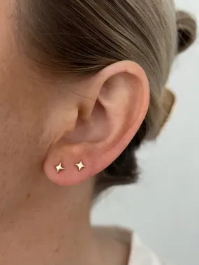 14K STARBURST STUDS