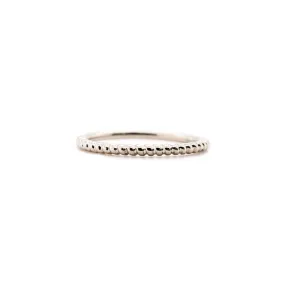 14K White Gold Wedding Band