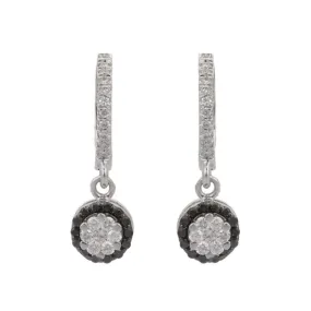 18K White Gold Earring With Blazing Diamond Solitaire