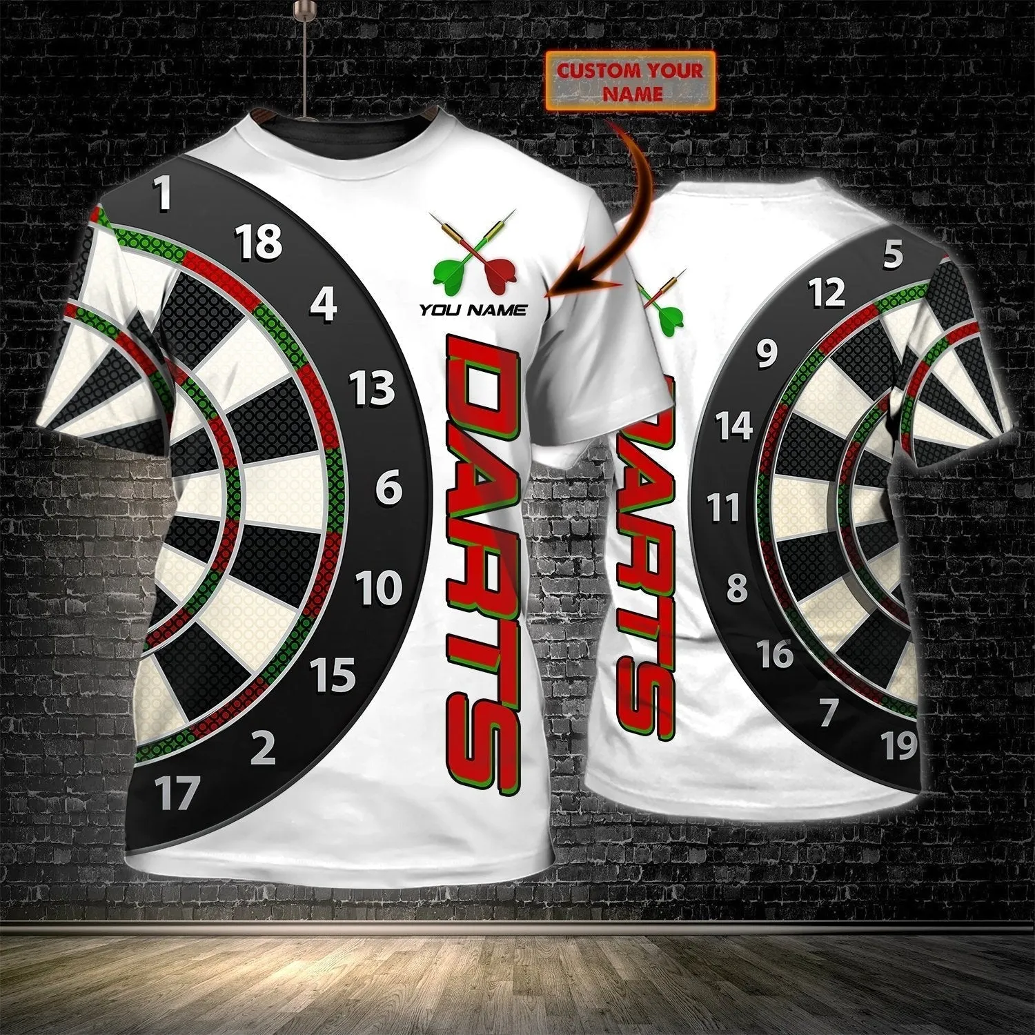 3D All Over Printed Dart Shirt For Men, Born To Play Dart T Shirt, Gifts For Darts Players, Dart Gift