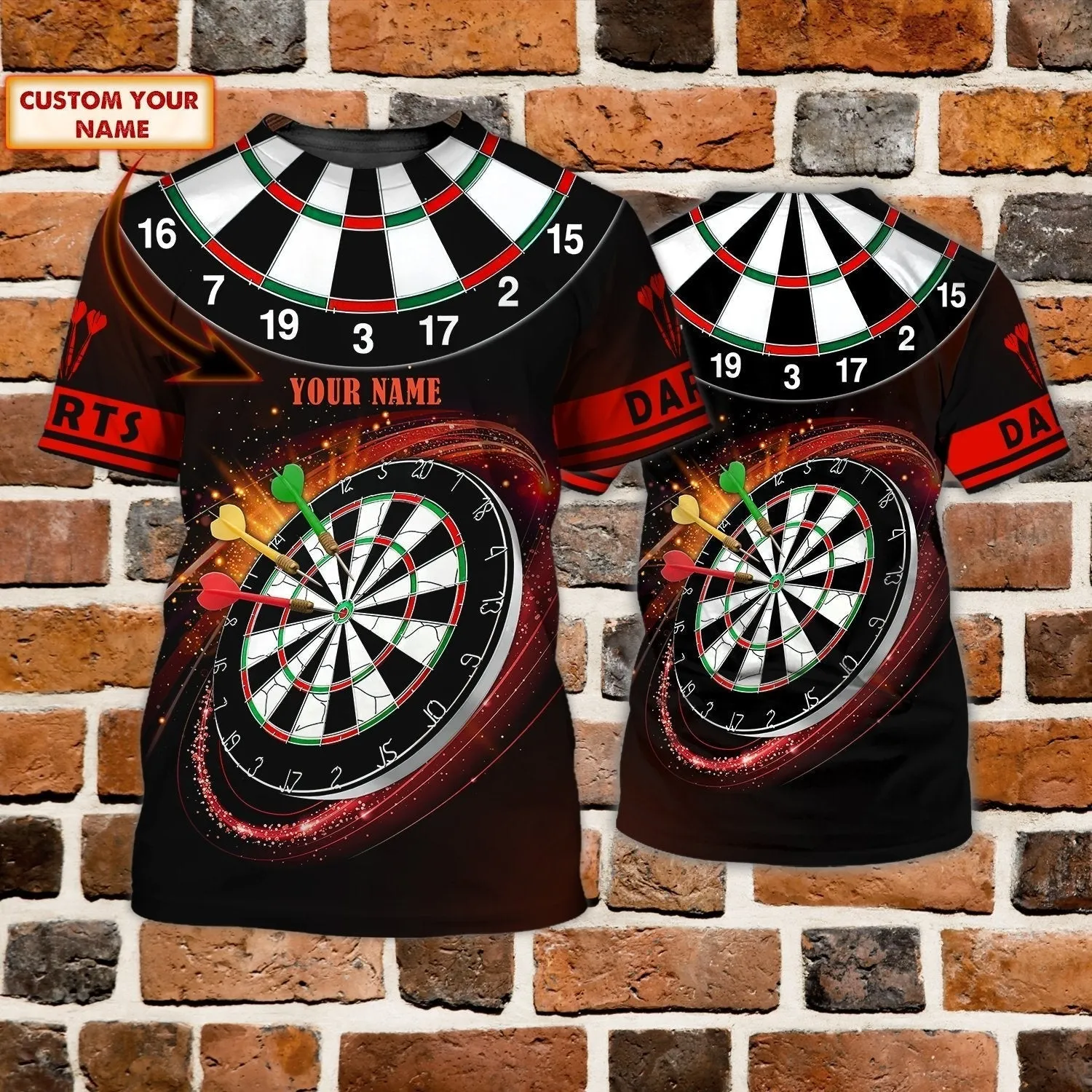 3D All Over Printed Dart Shirt For Men, Born To Play Dart T Shirt, Gifts For Darts Players, Dart Gift