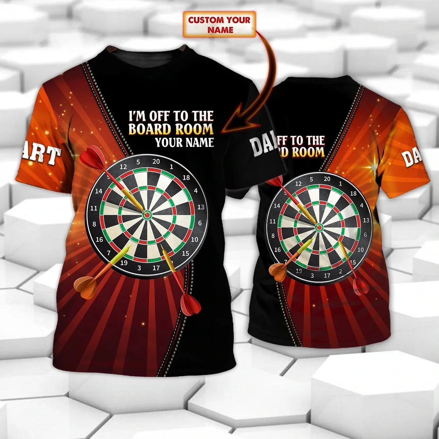 3D All Over Printed Dart Shirt For Men, Born To Play Dart T Shirt, Gifts For Darts Players, Dart Gift