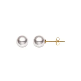 6mm Classic Freshwater Cultured Pearl Solitaire Stud Earrings