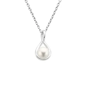 8mm Freshwater Cultured Pearl Twist Pendant