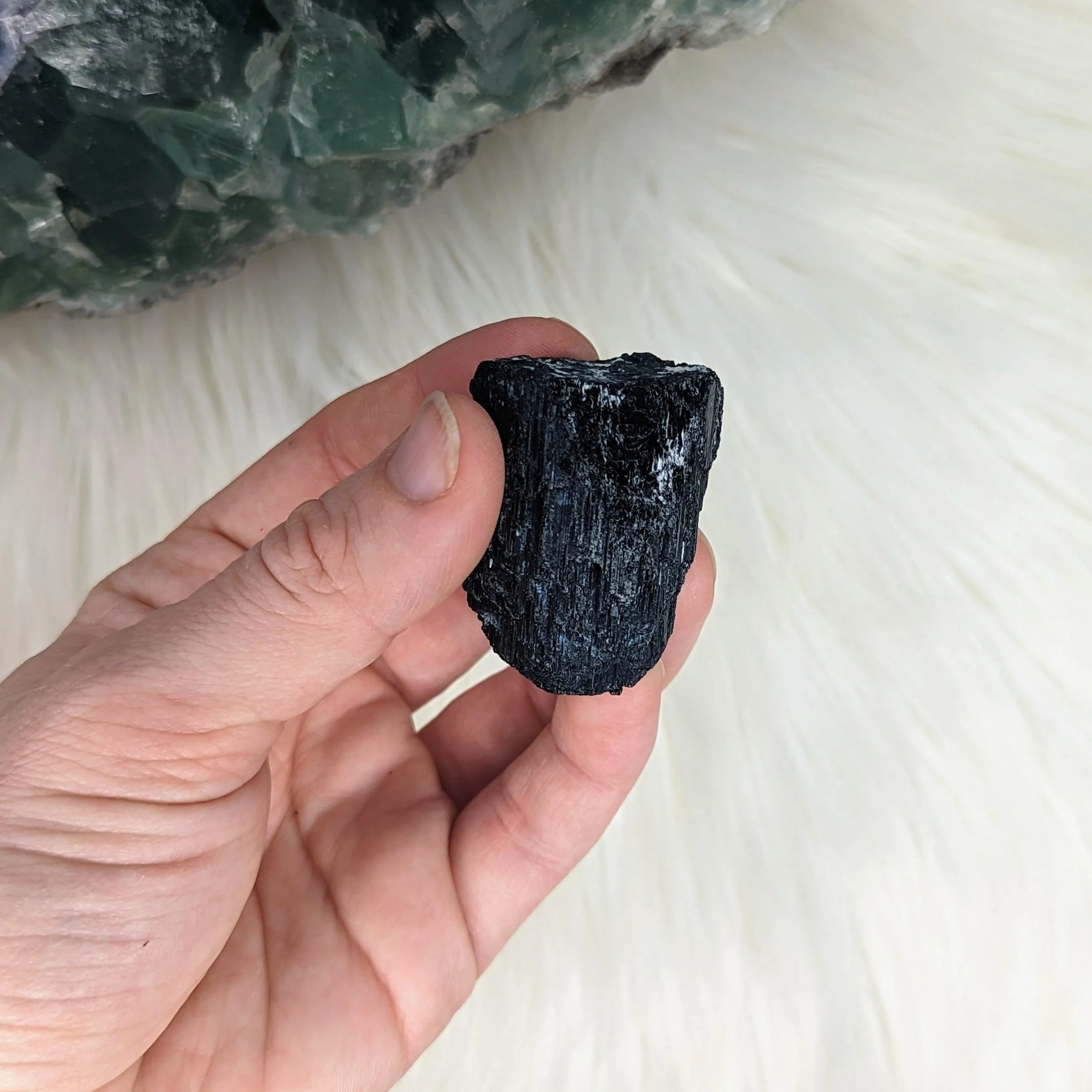 AA Grade~ Gemmy Black Tourmaline Natural Specimen~ Highly Protective Stone