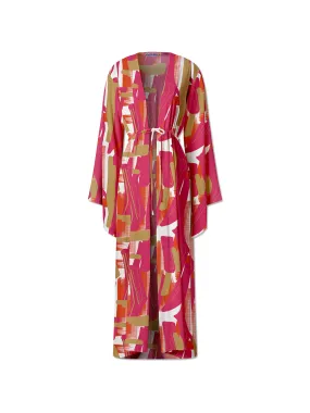 Abstract Rose Sirene Kimono