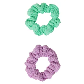 Accessorize London Girl's Textured Scrunchie Pack