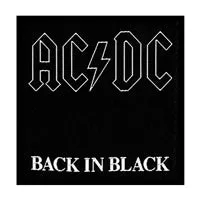 ACDC Black in Black Sew on Patch