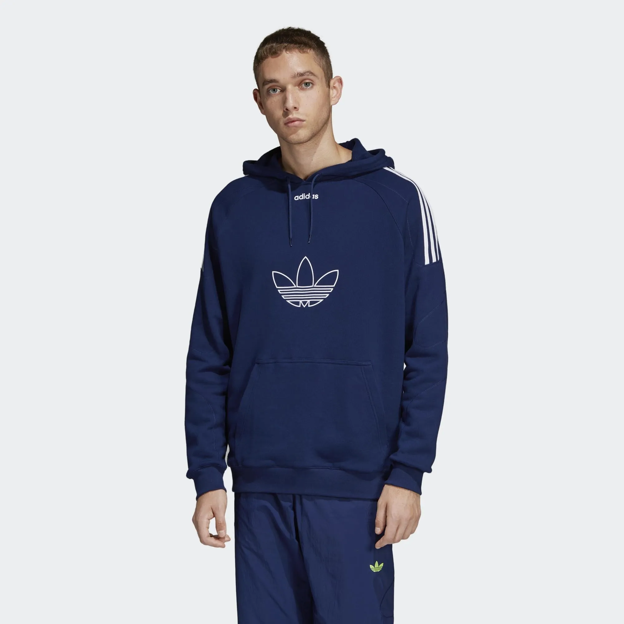 Adidas Originals Men's Flock Trefoil Hoodie - Blue