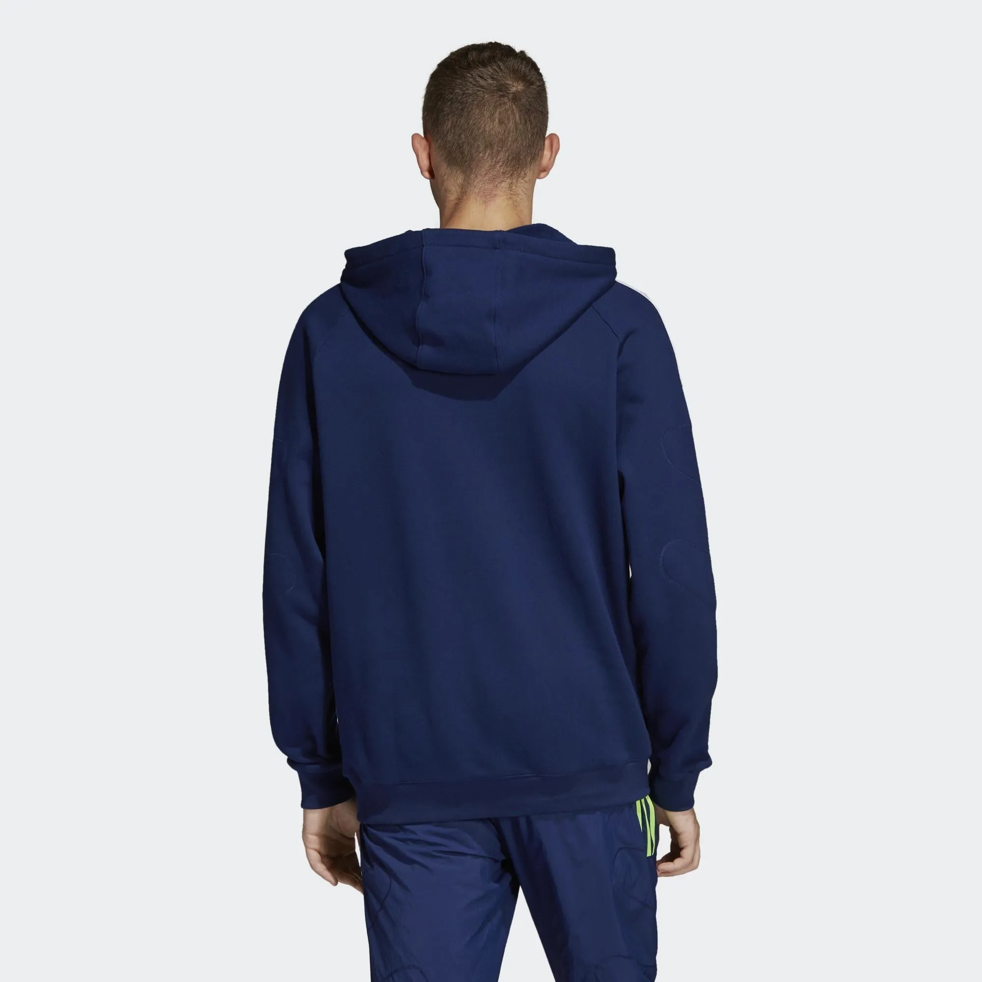 Adidas Originals Men's Flock Trefoil Hoodie - Blue