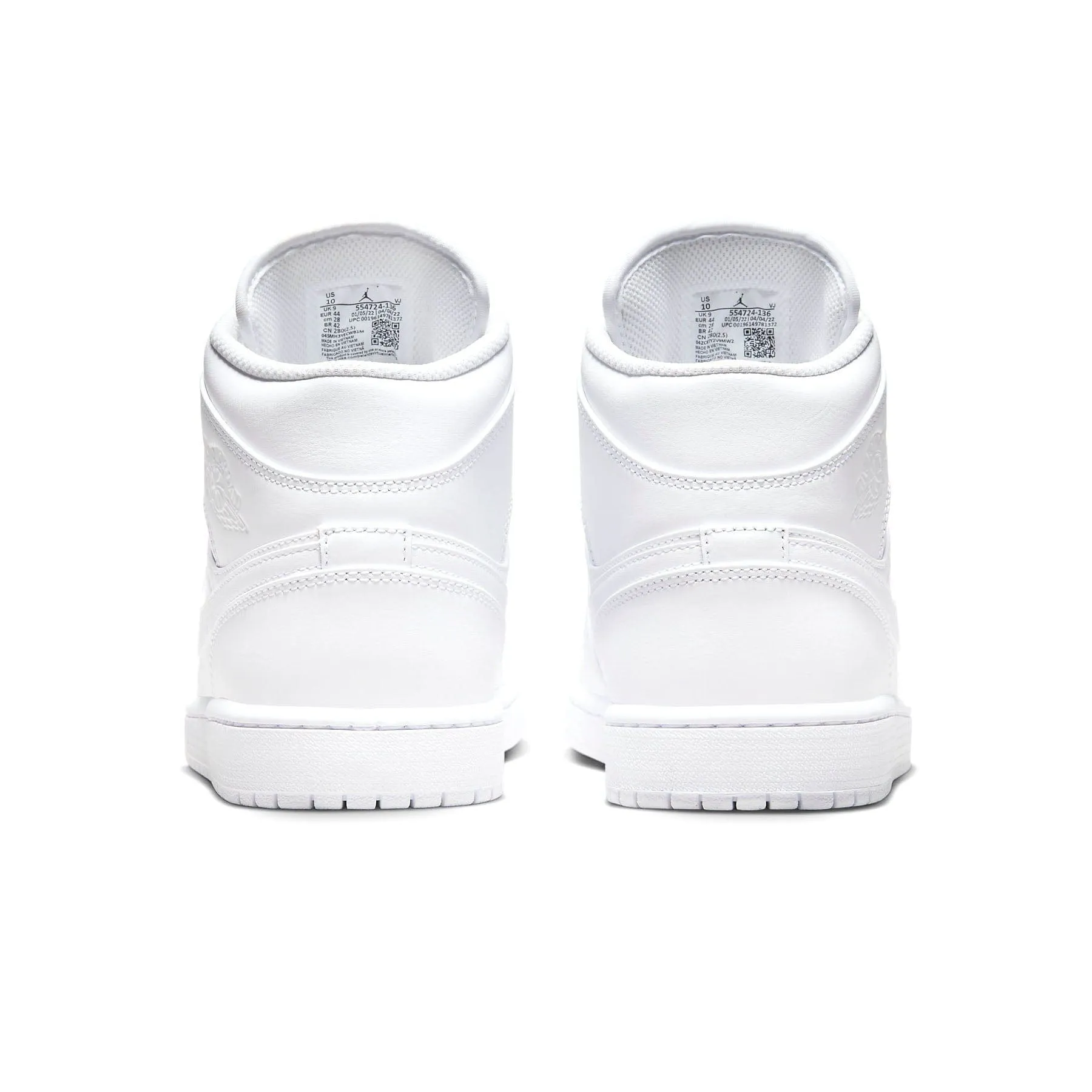 Air Jordan 1 Mid 'Triple White' 2022