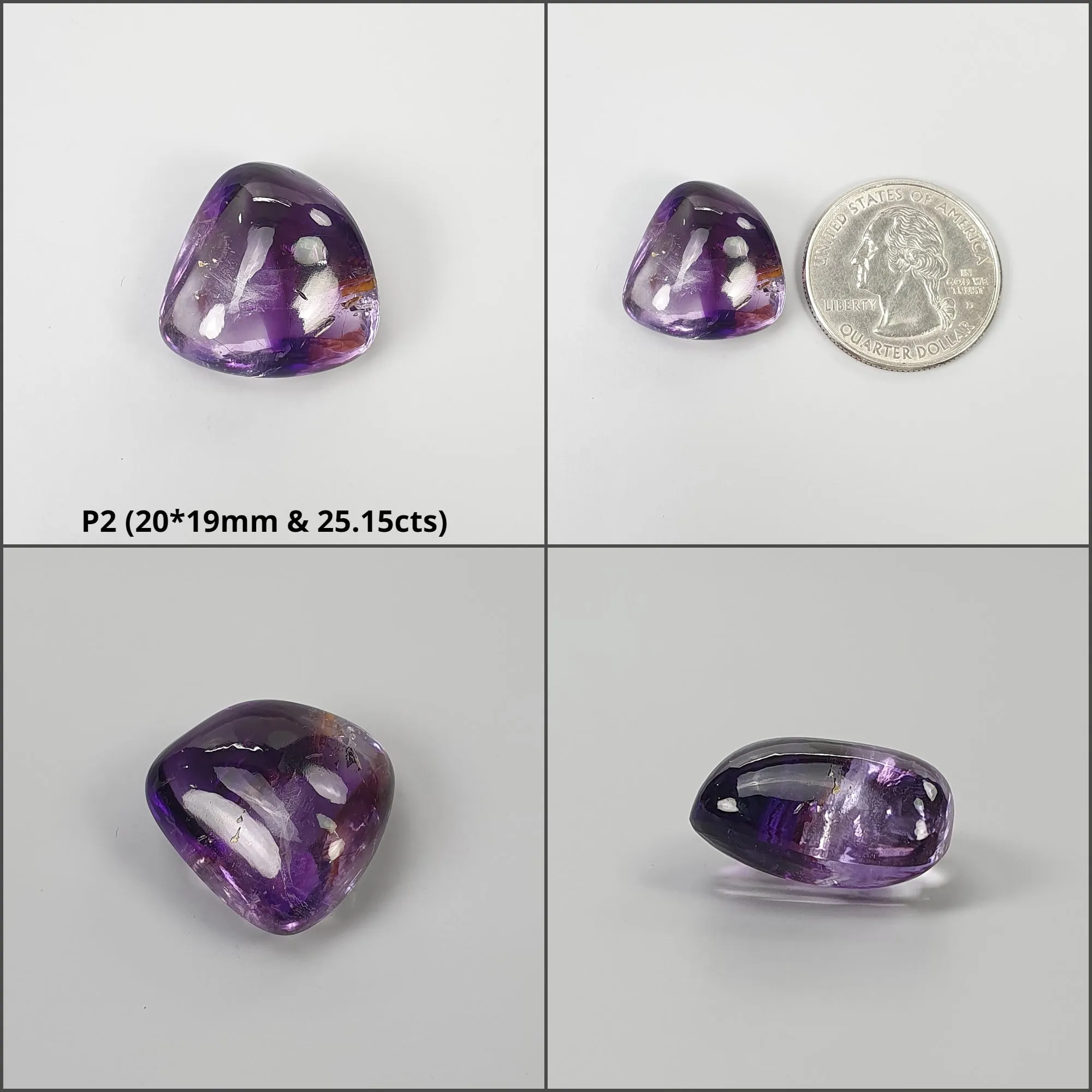 Amethyst Gemstone Cabochon : Natural Untreated Unheated Purple Amethyst Uneven Shape 1pcs For jewelry