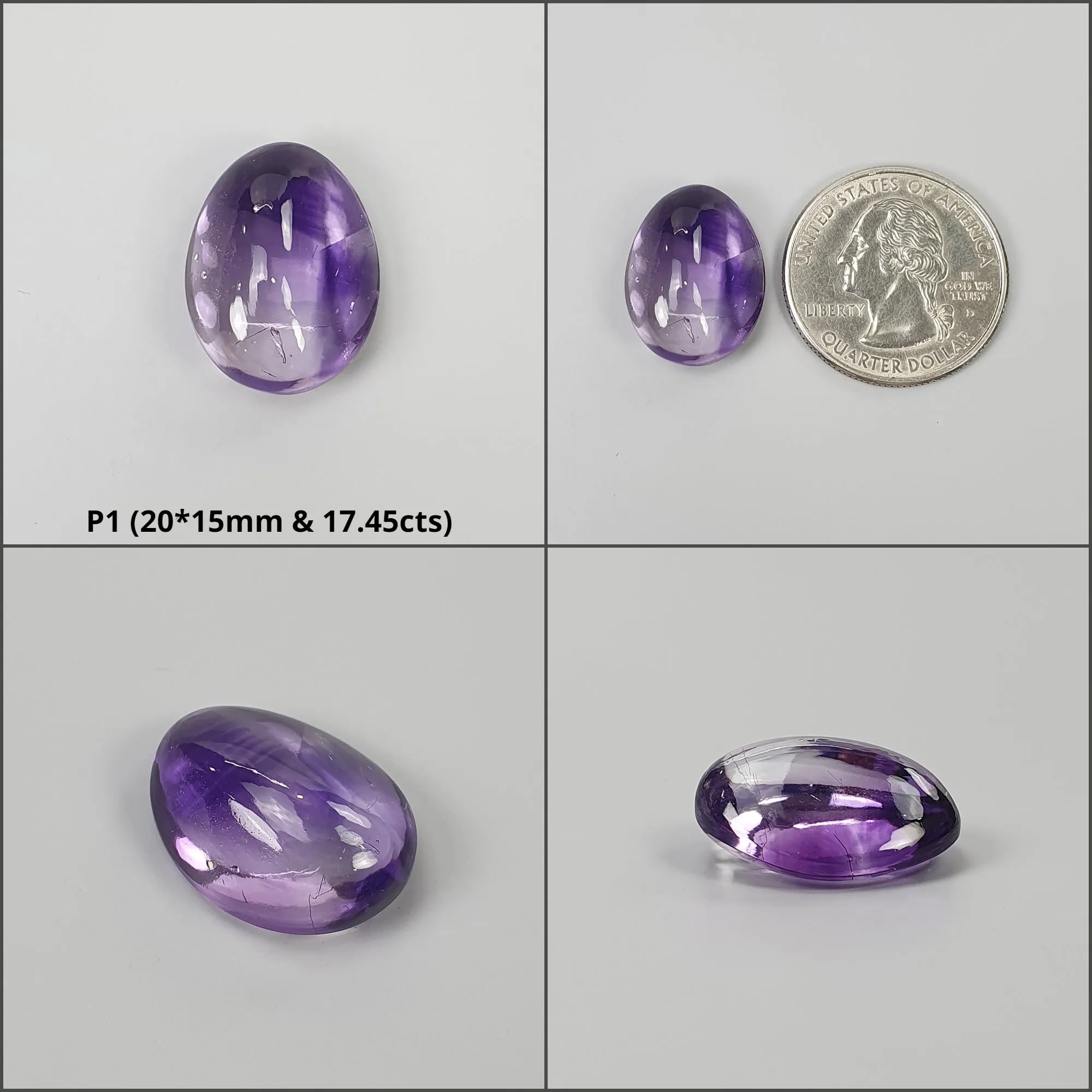 Amethyst Gemstone Cabochon : Natural Untreated Unheated Purple Amethyst Uneven Shape 1pcs For jewelry