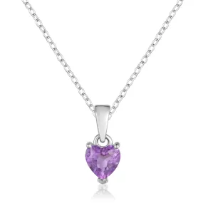 Amethyst Heart Necklace