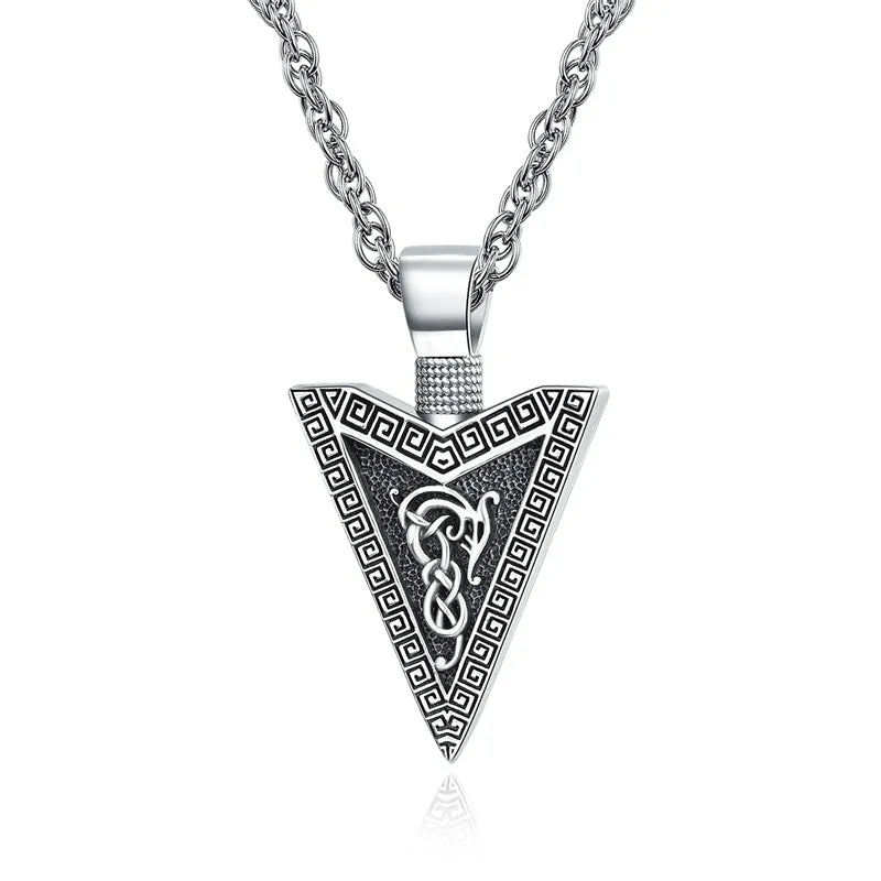 Arrow Necklace for Men 925 Sterling Silver Amulet Pendant Jewellery Birthday Gifts for Women Unisex 20 2‘’ Stainless Steel Chain