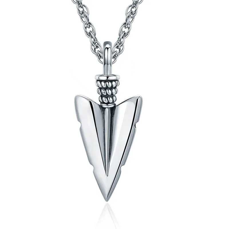 Arrow Necklace for Men 925 Sterling Silver Amulet Pendant Jewellery Birthday Gifts for Women Unisex 20 2‘’ Stainless Steel Chain