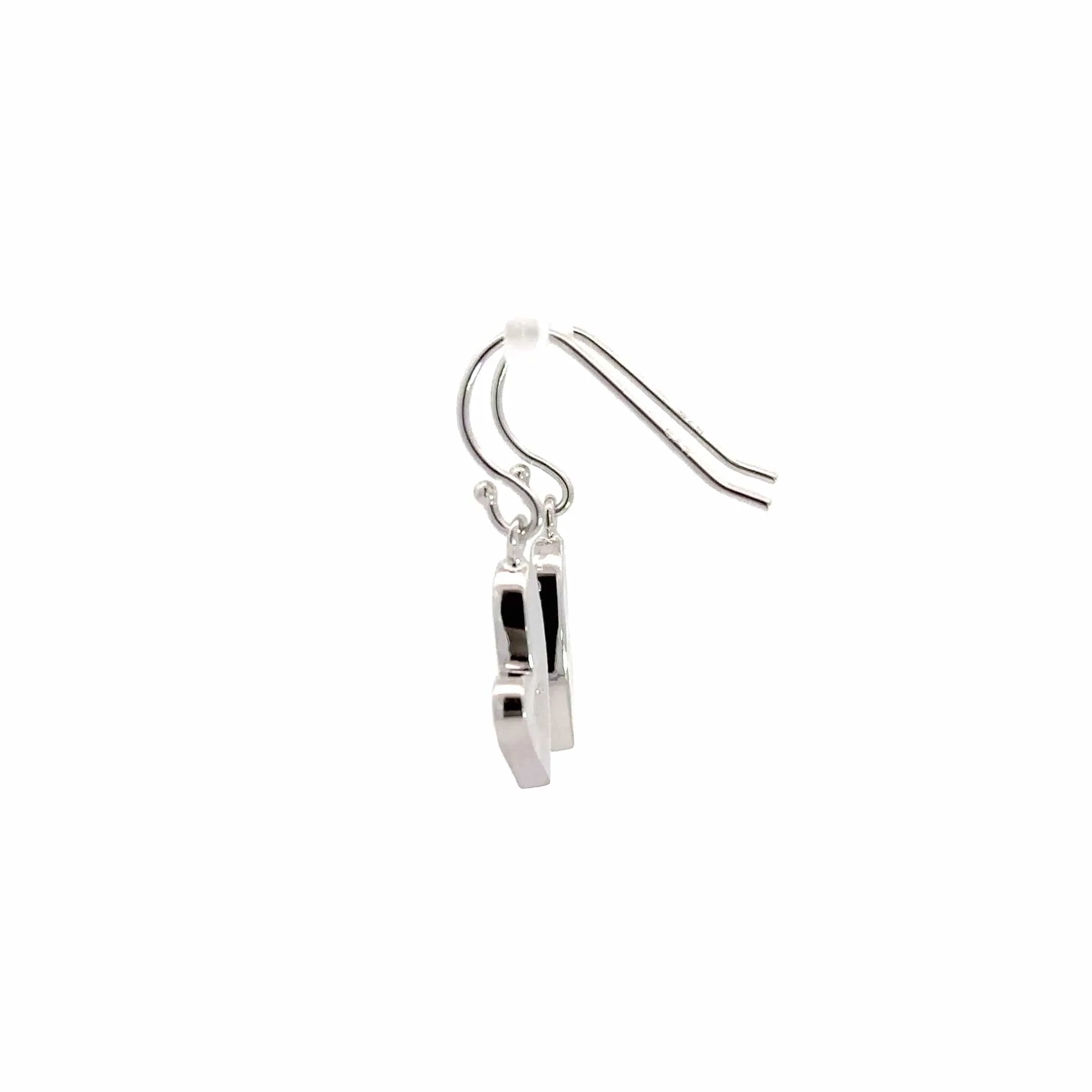 Baikalla? Sterling Silver Natural Lab-Made Heart Opal Dangle Earrings