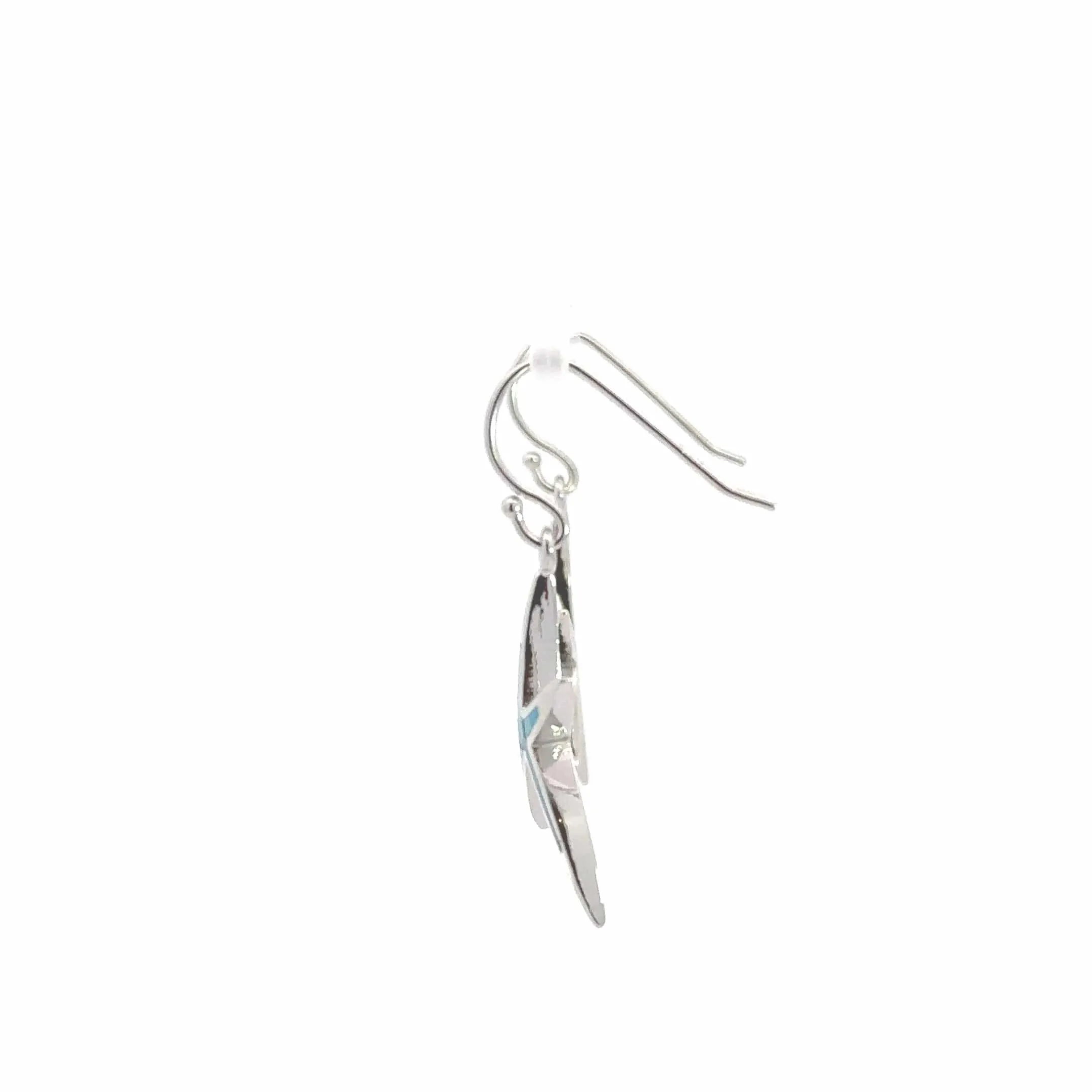 Baikalla? Sterling Silver Natural Lab-Made Starfish Opal Dangle Earrings