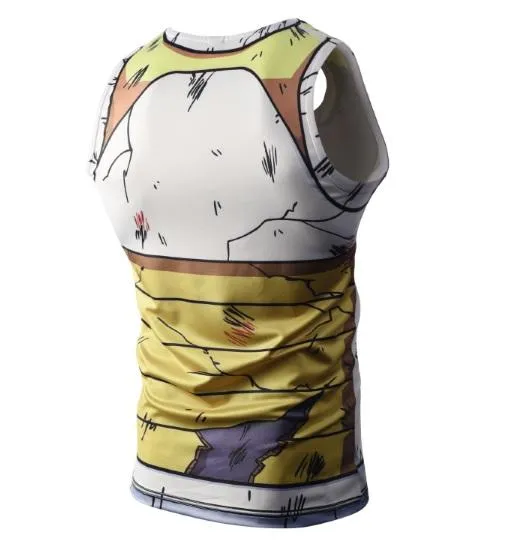 Battle Damaged Vegeta Resurrection F Armor Dragon Ball Z Tank Top