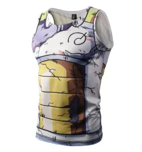 Battle Damaged Vegeta Resurrection F Armor Dragon Ball Z Tank Top