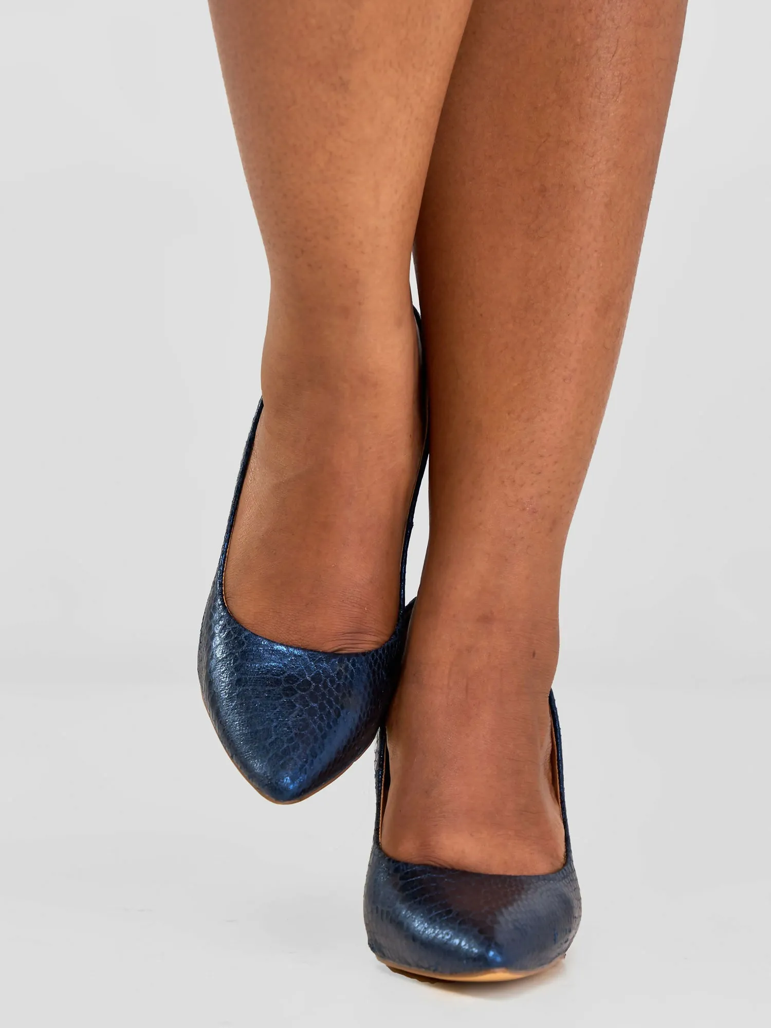 Be Unique Sachi Elegant Chunky Heel - Navy Blue