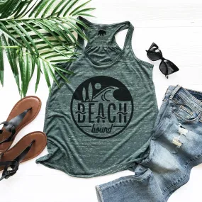 Beach Bound Circle flowy racerback tank tops - light or dark artwork