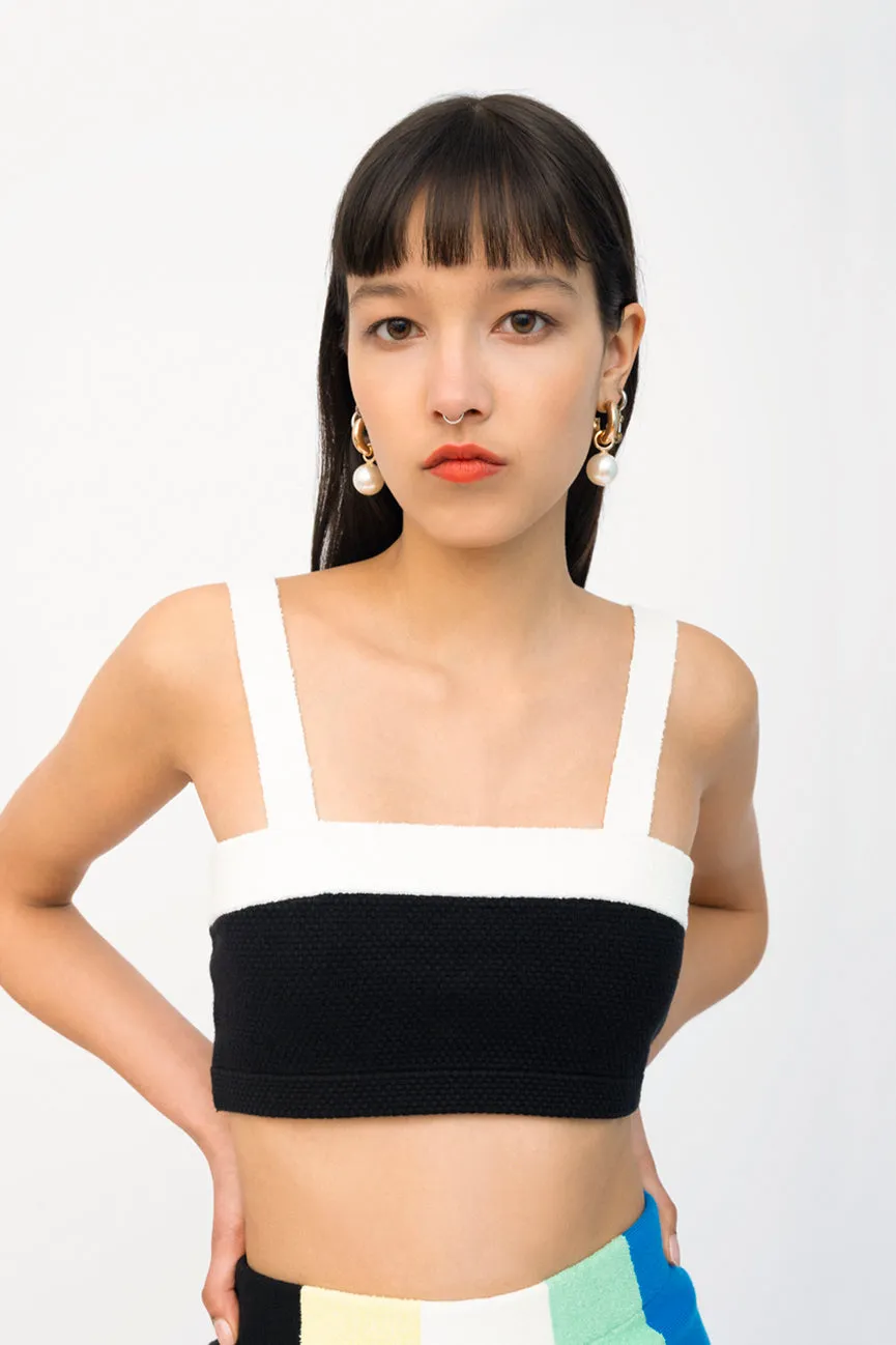 Black & White Bikini Top