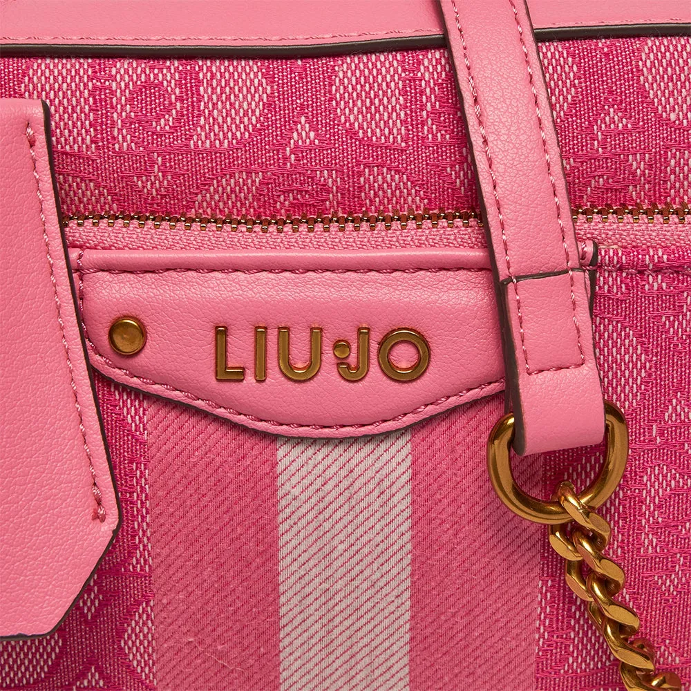 Borsa a Tracolla LIU JO in Tessuto con Logo Jacquard colore Lady Pink