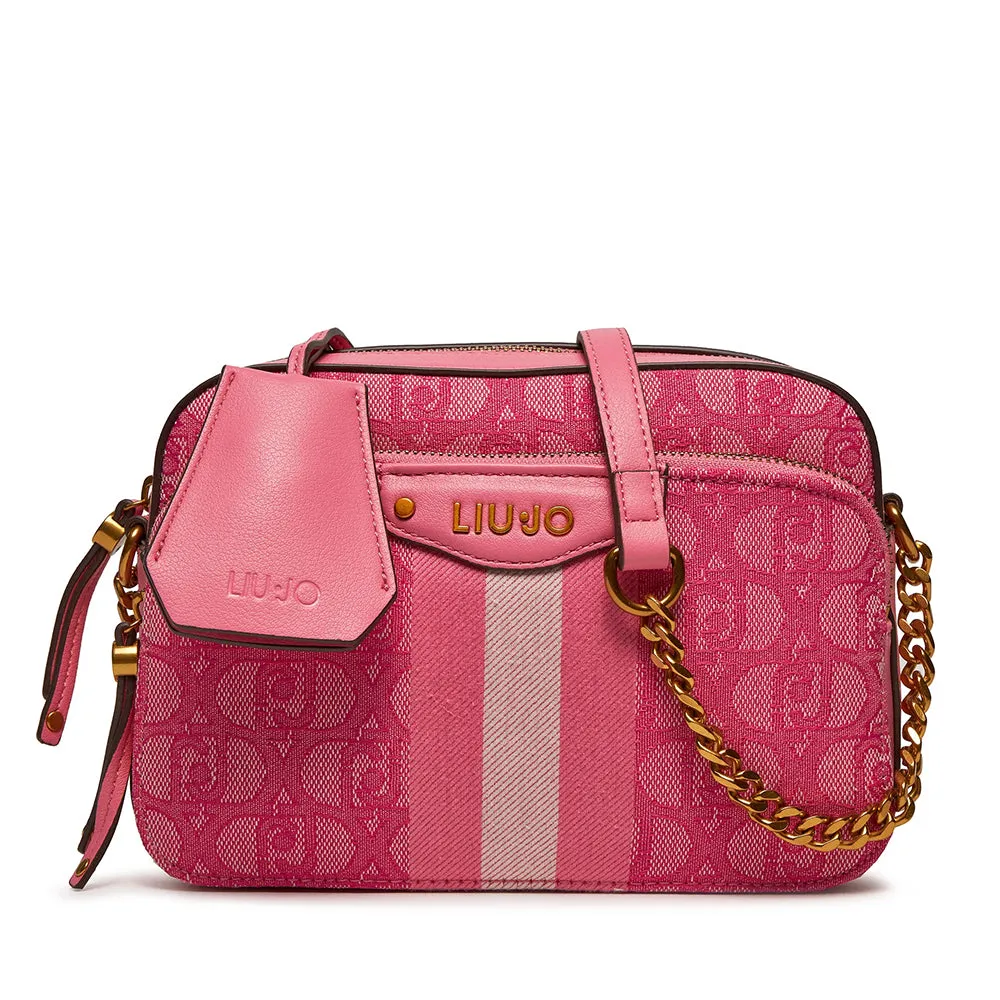 Borsa a Tracolla LIU JO in Tessuto con Logo Jacquard colore Lady Pink