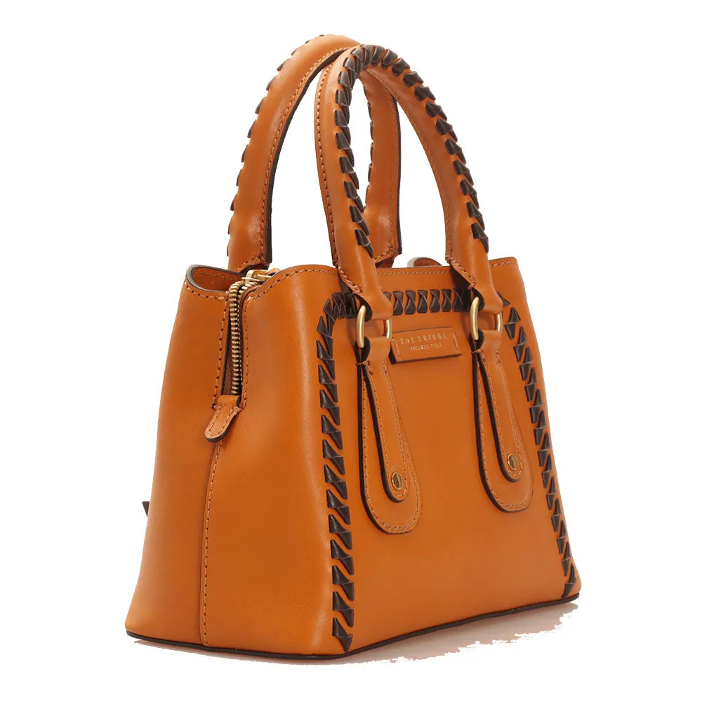 Borsa Donna a Mano Double Function THE BRIDGE linea Cecilia Wow in Pelle color Biscotto