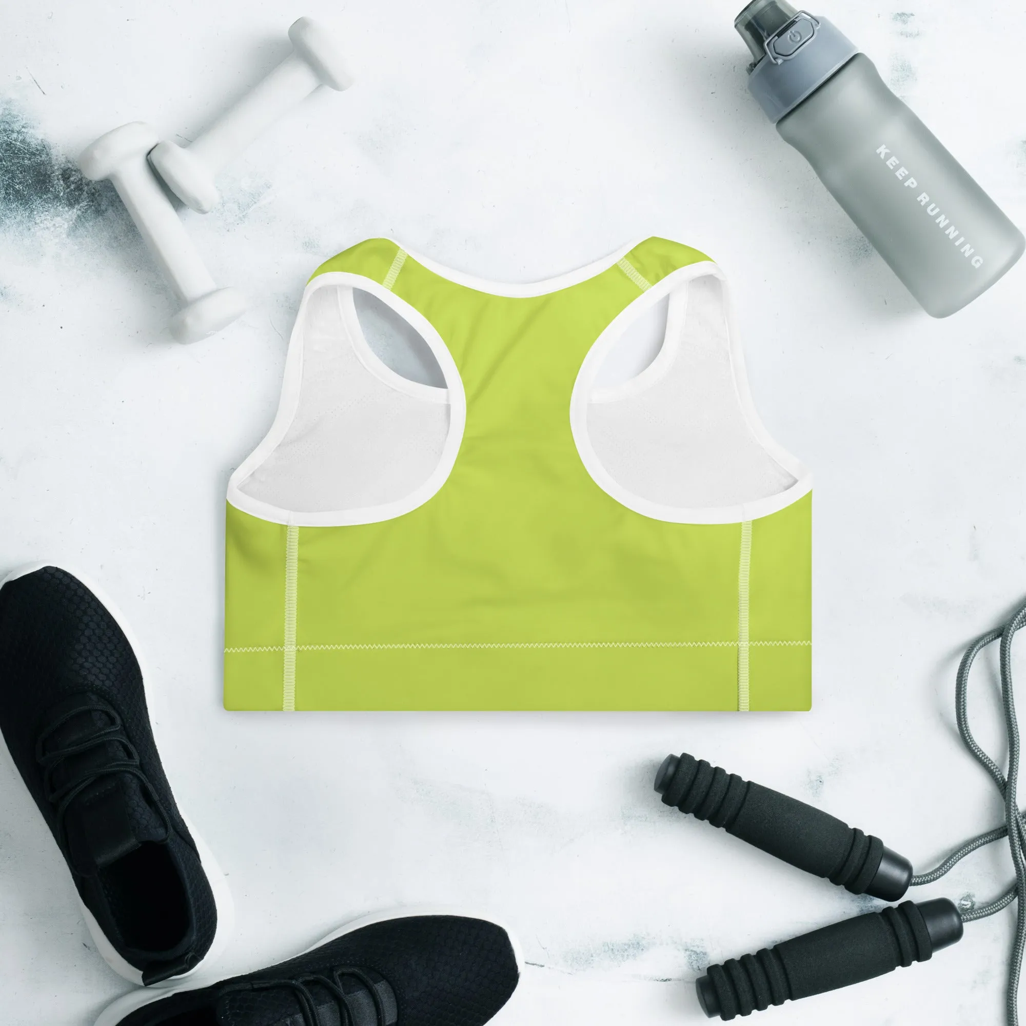 Bright Green Padded Sports Bra