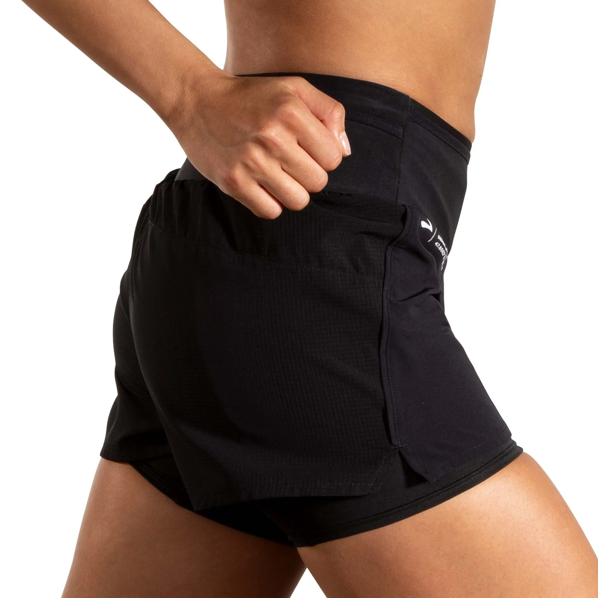 Brooks | Women's High Point 3" 2-in-1 Short 2.0 - Black