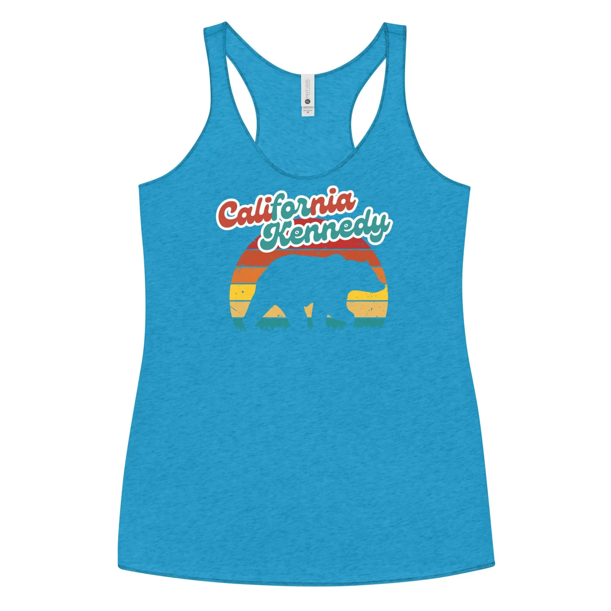 California for Kennedy Bear Women's Racerback Tank