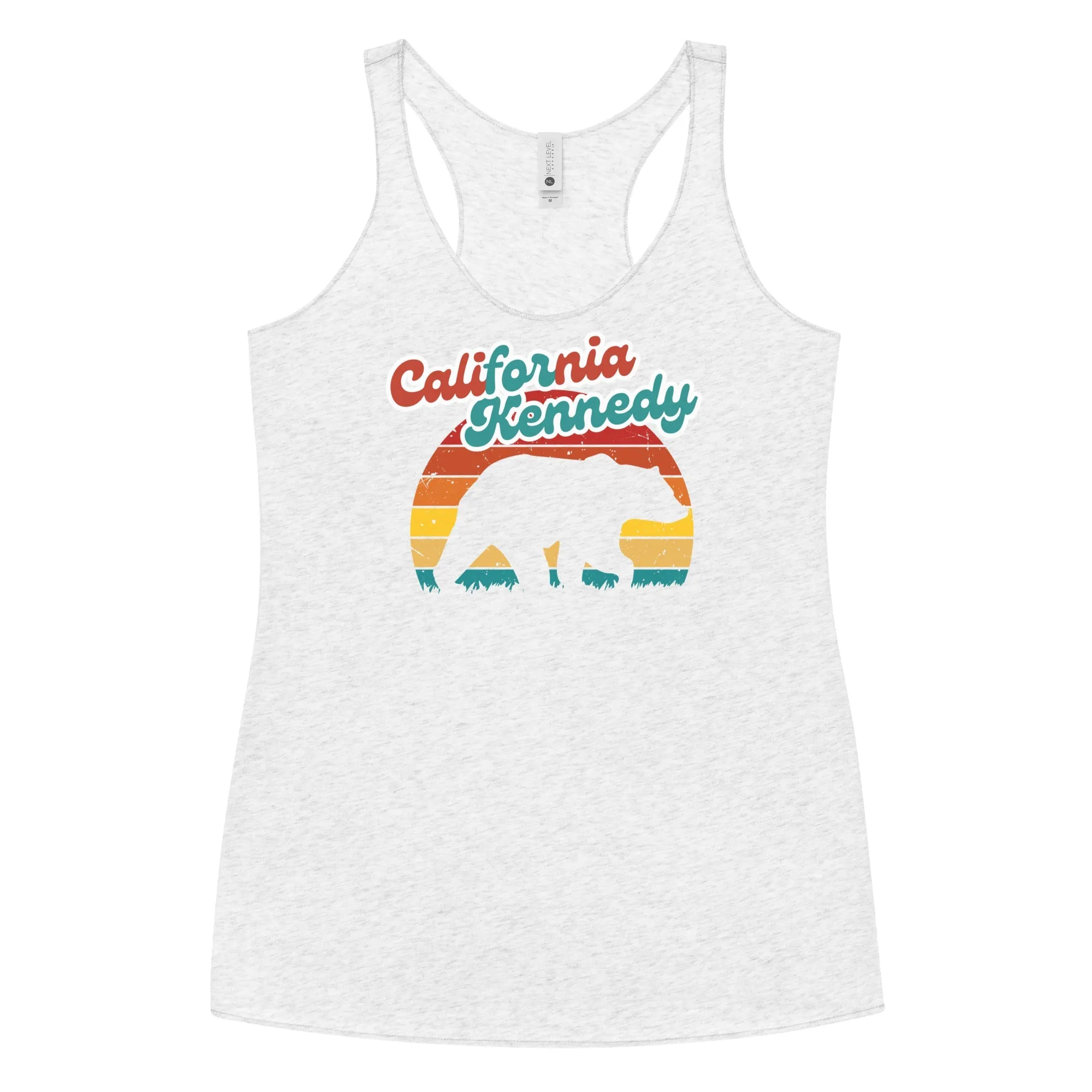 California for Kennedy Bear Women's Racerback Tank