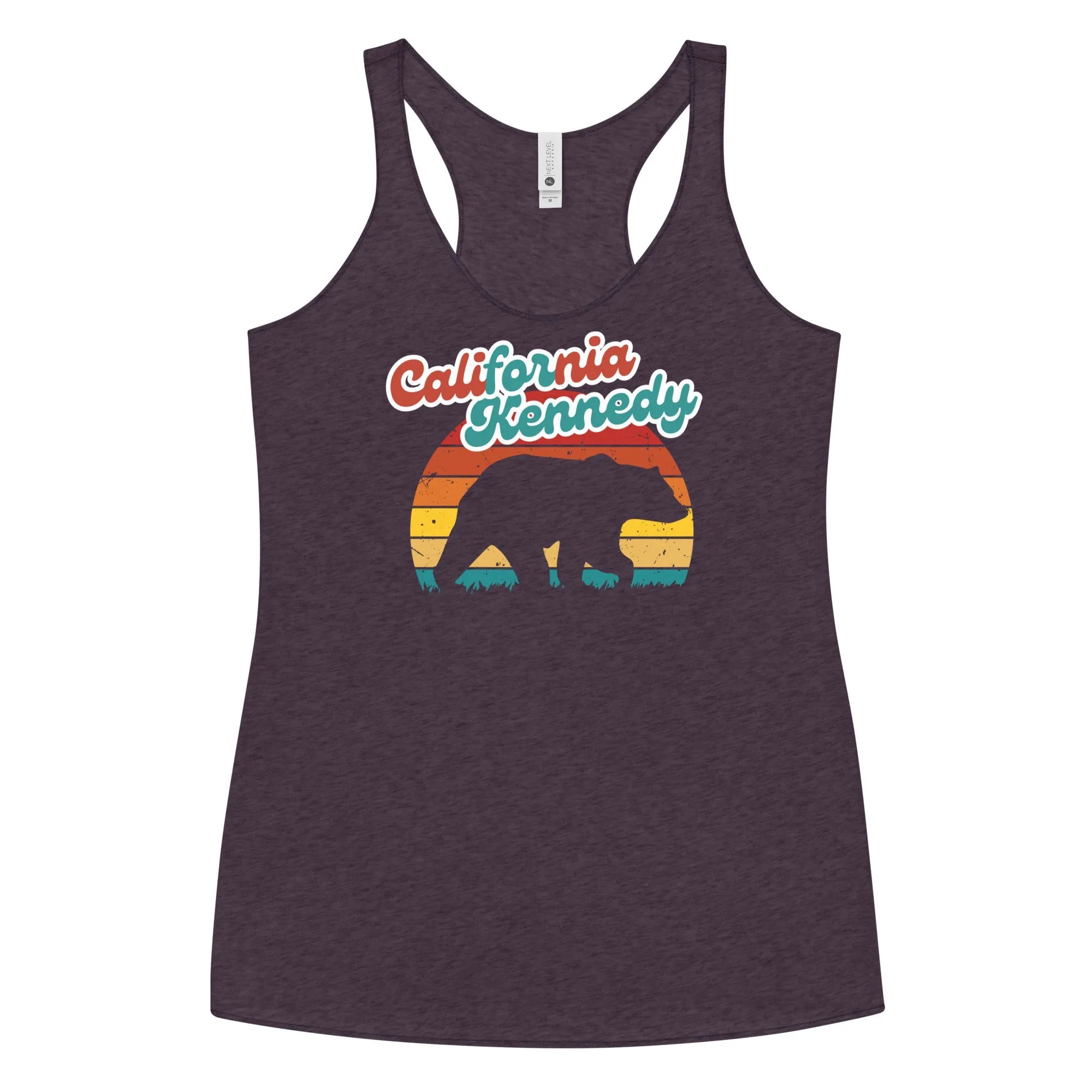 California for Kennedy Bear Women's Racerback Tank