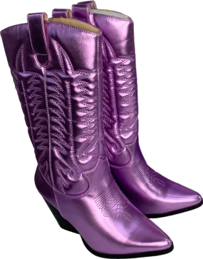 CAPE ROBBIN Purple Southernbelle Cowboy Boots UK 3.5 EU 36.5 👠