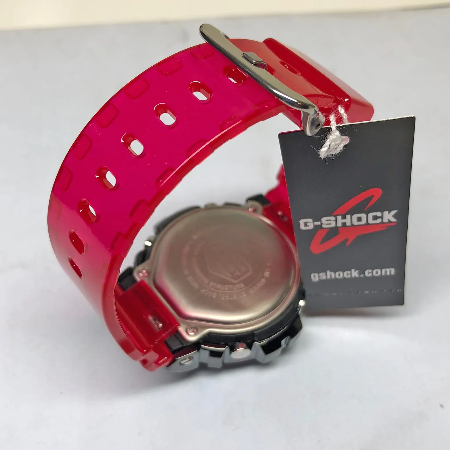 Casio G-Shock GM-6900B-4 Red Stainless Steel Metal Bezel 25th Anniversary Watch