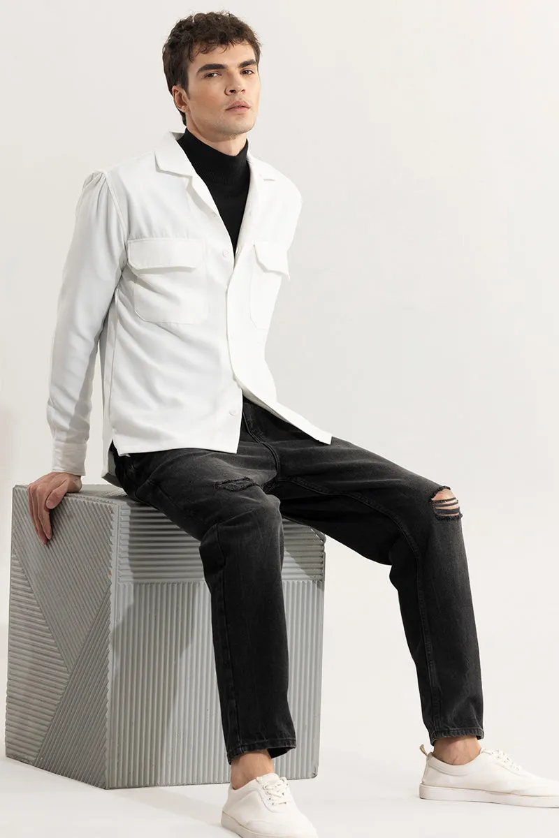 Chenille White Overshirt