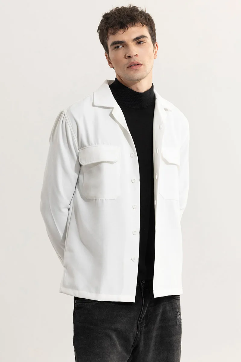 Chenille White Overshirt