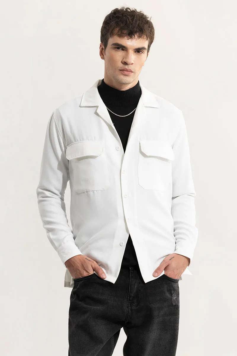 Chenille White Overshirt