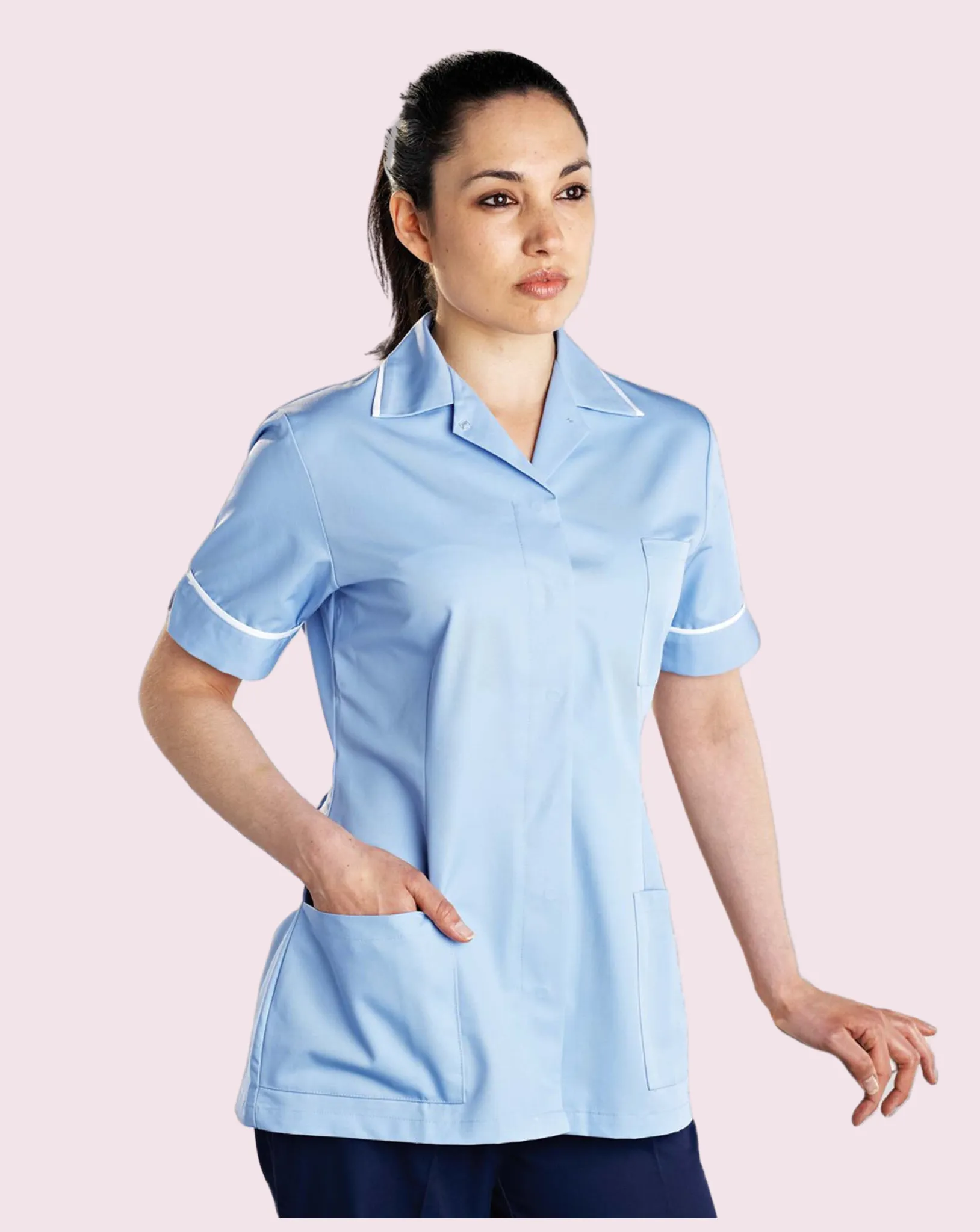 Claira Revere Collar Healthcare Tunic