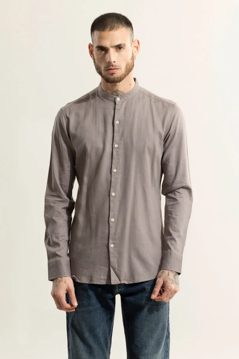 Classic Mandarin Grey Shirt