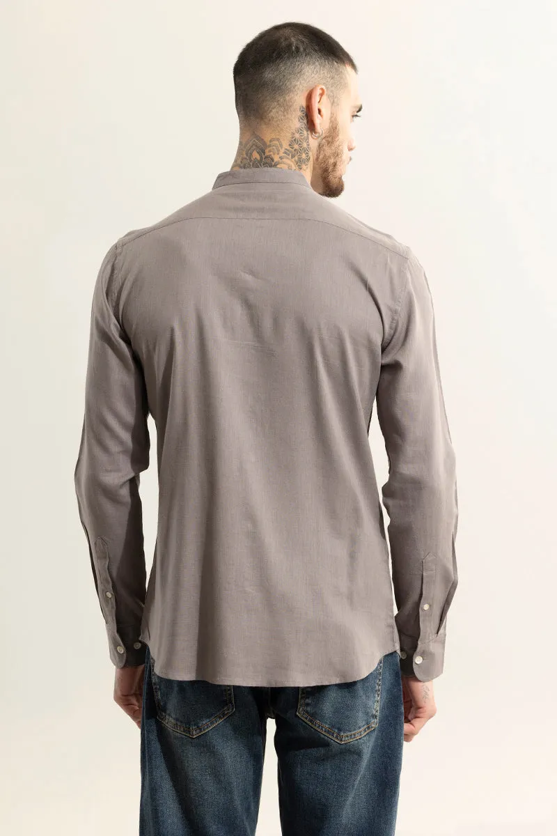 Classic Mandarin Grey Shirt