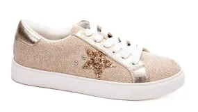 'Corky's' Women's Supernova Sneaker - Gold Shimmer