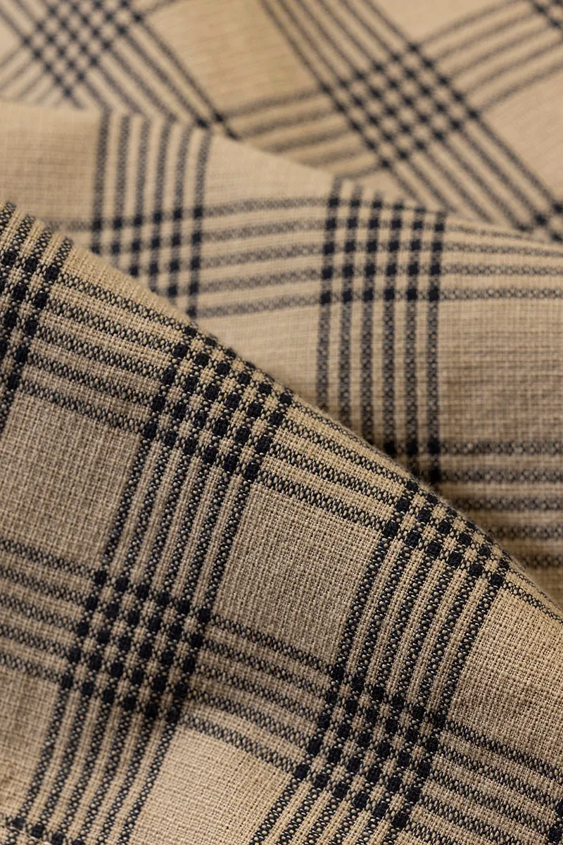 Crosshatch Beige Checks Shirt