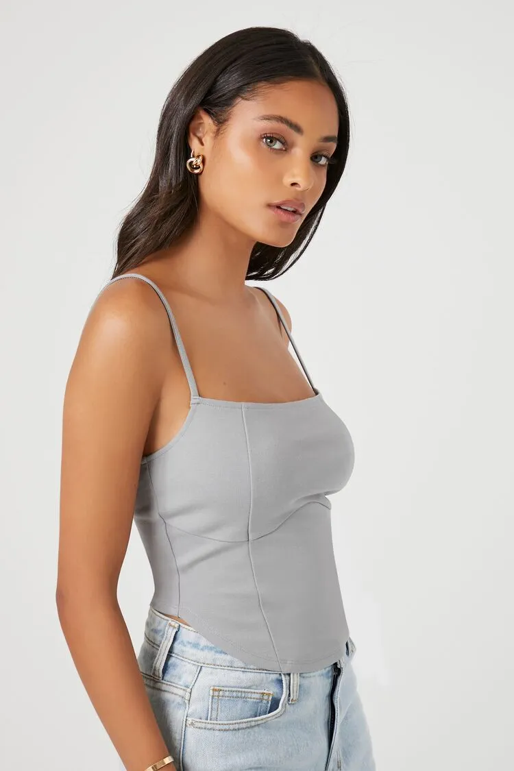 Curved-Hem Bustier Cami