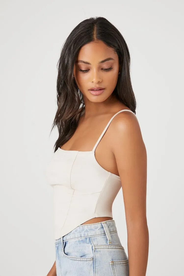 Curved-Hem Bustier Cami