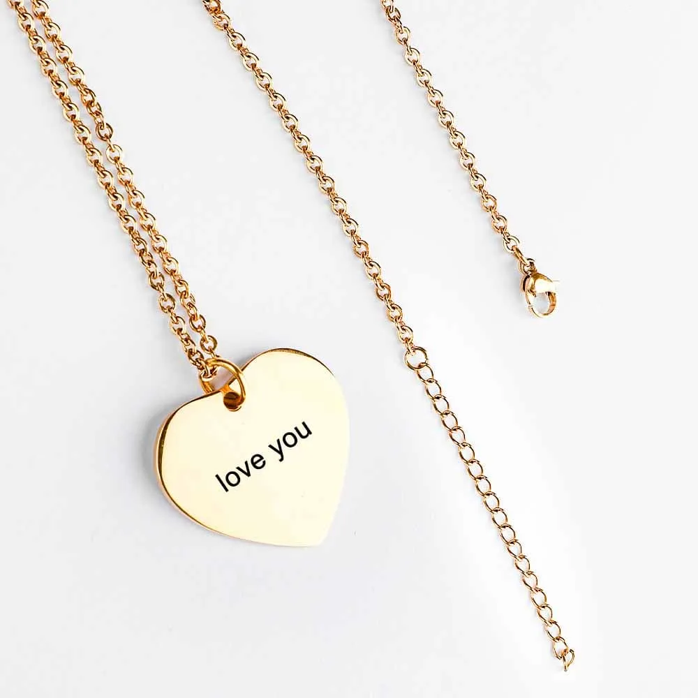 Custom Text Heart-shaped Necklace Personalized Name Necklace Jewelry Design for Valentine's Day Gift