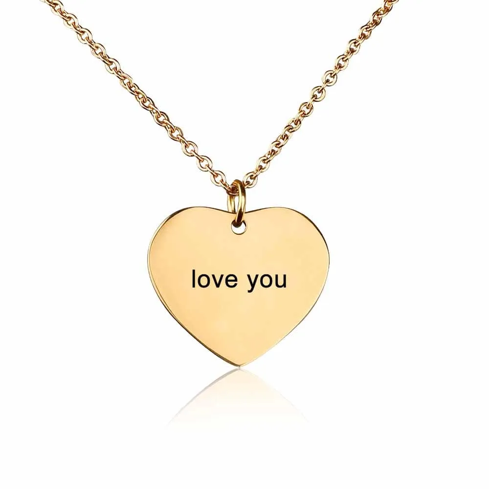 Custom Text Heart-shaped Necklace Personalized Name Necklace Jewelry Design for Valentine's Day Gift